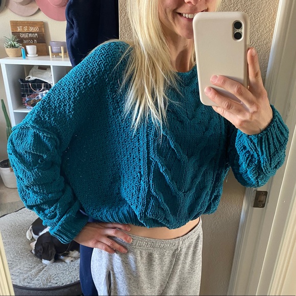 Sweater. Soft. Teal blue - Picture 2 of 2